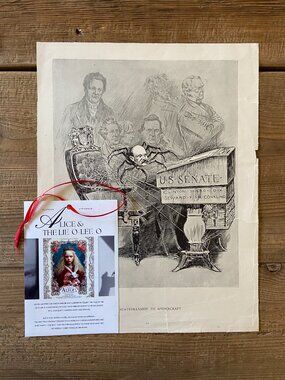 Political Cartoon, W.A. Rogers, Antique Print, Audiobook, Sheet Music